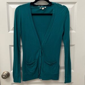 Forever 21 Teal V-Neck Sweater